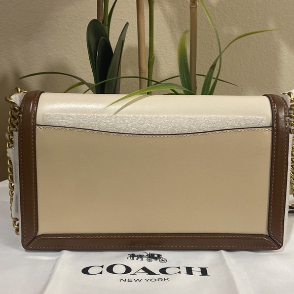 Coach Hutton Colorblock Leather Shoulder Bag - Picture 10 of 13
